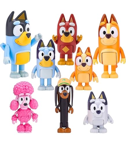 Amazon.co.jp: Bluey Heeler Family 4WD車両とフィギュア4個パック 2.5